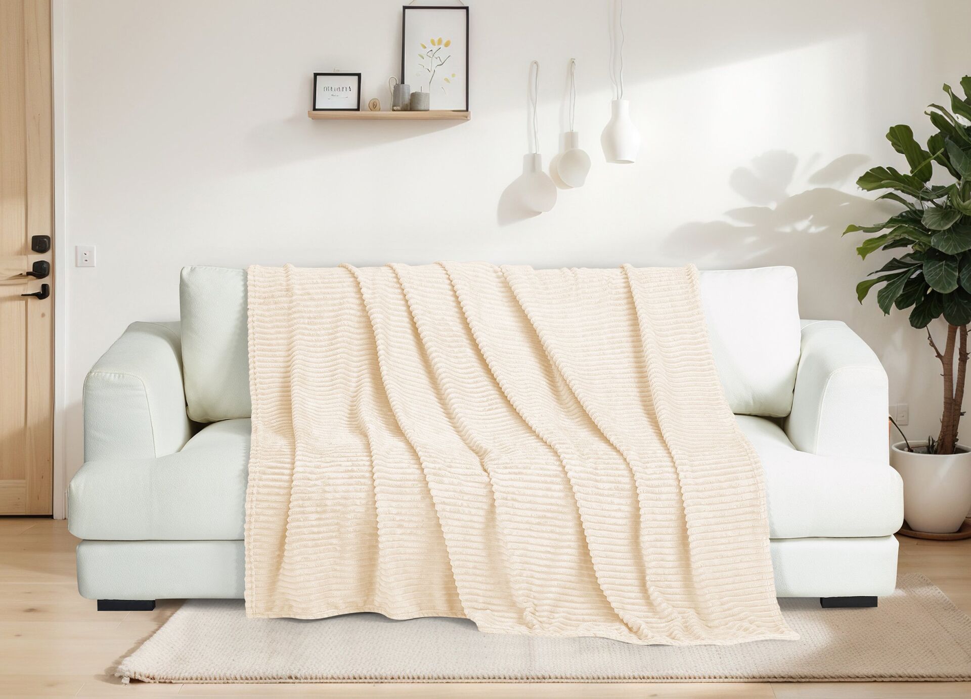 Serra 180x220 Bej Koltuk Örtüsü