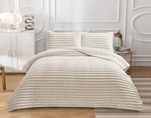 Serra Çift Kişilik Bej Yatak Örtüsü