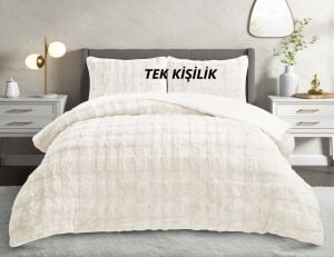 Siena Tek Kişilik Bej Yatak Örtüsü