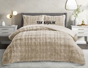 Siena Tek Kişilik Vizon Yatak Örtüsü